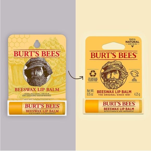 NIB Burt’s Bees 4pk Lip Balm with Vitamin E and Peppermint - Picture 3 of 8